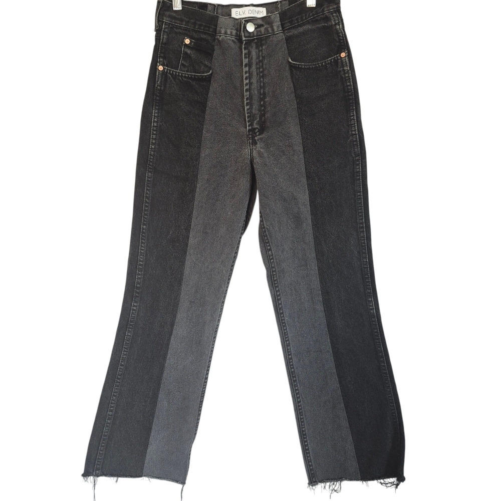 E.L.V. Denim A Zero Waste Brand Upcycled Unique Boyfriend Jeans Size 27